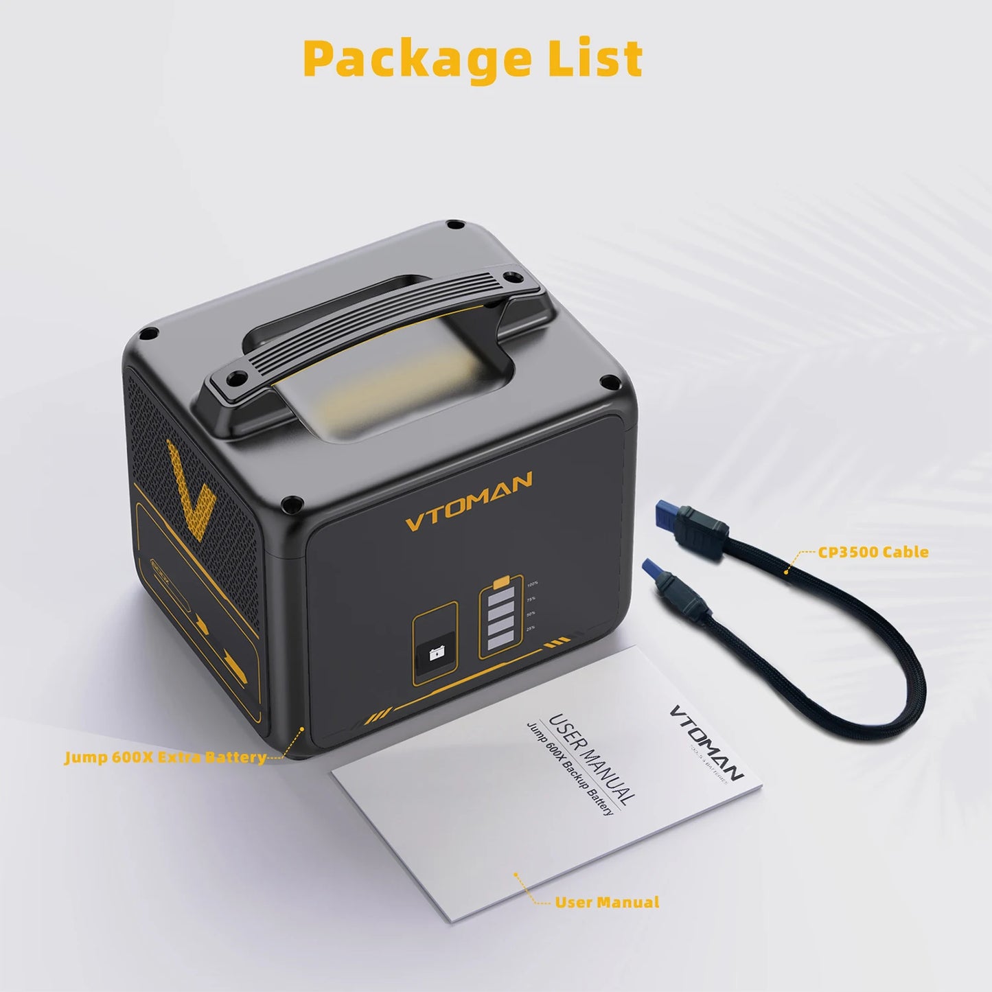VTOMAN JUMP600X Extra Battery 640Wh for VTOMAN JUMP600X & JUMP600 600W Backup LiFePO4 (LFP)