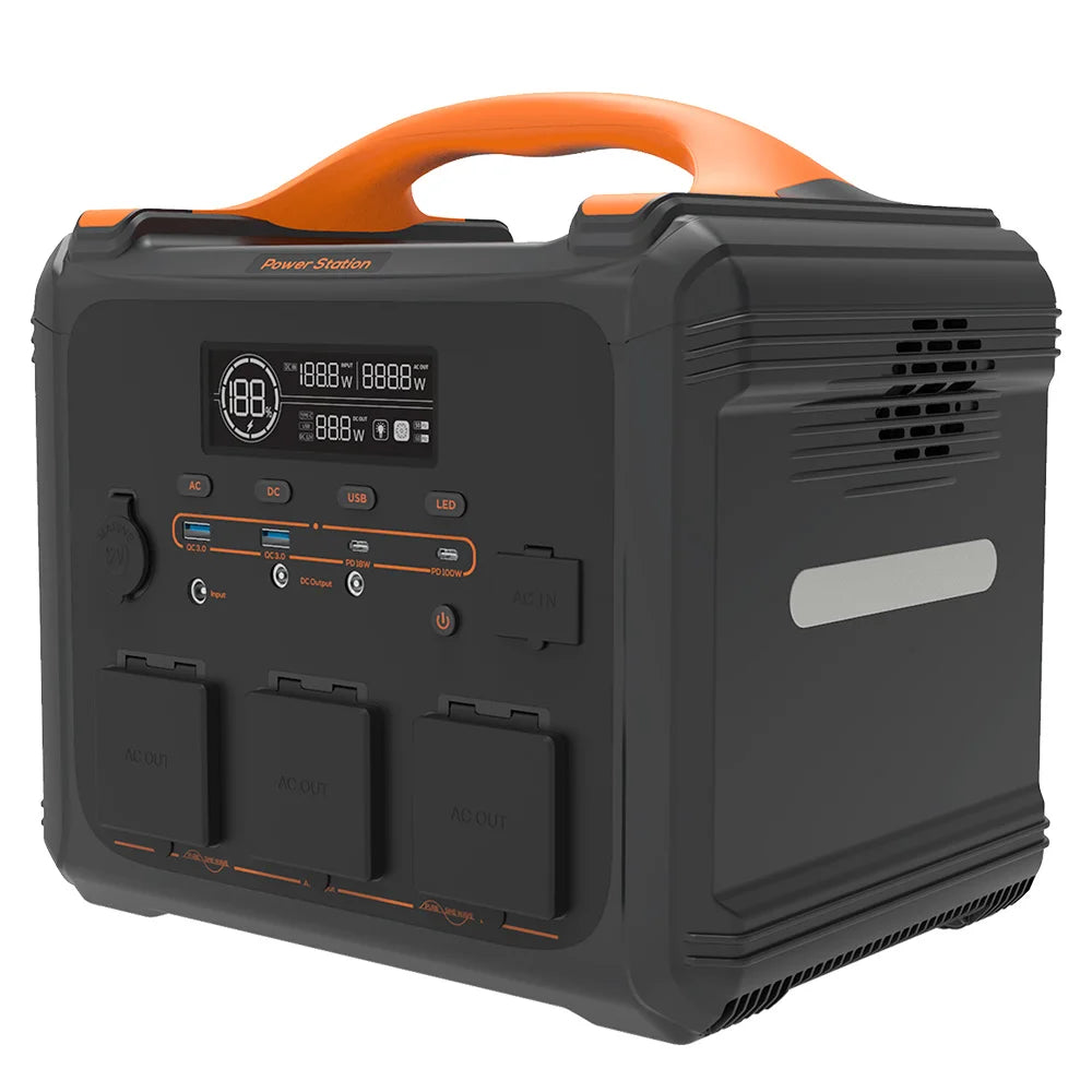 NEWSMY-estación de energía portátil S1210, 1200W, 1102.5Wh, batería LiFeMnPo4, carga rápida de 1,2 horas, salida PD100W, onda sinusoidal pura de 1200W