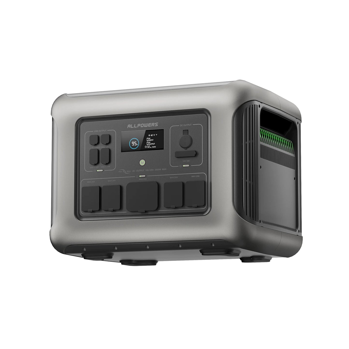 ALLPOWERS Estación de energía portátil R600, batería LiFeP04 de 299Wh con 2 salidas de CA de 600W (1200W) para acampar al aire libre, RV y hogar