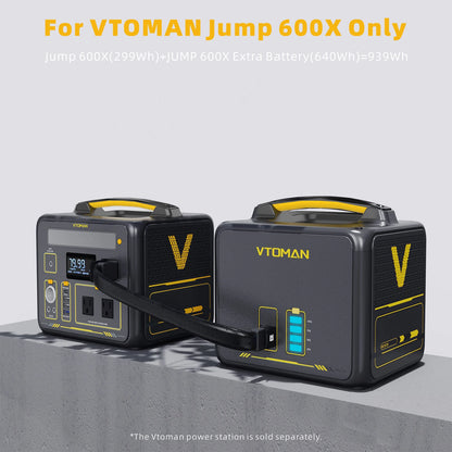 VTOMAN JUMP600X Extra Battery 640Wh for VTOMAN JUMP600X & JUMP600 600W Backup LiFePO4 (LFP)