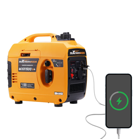 Generador silencioso portátil de 1200W, 11,5 kg, 4 tiempos para fiestas al aire libre