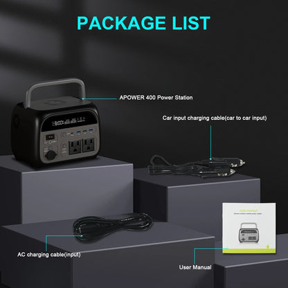 CTOLITY 500W Portable Power Station (60000mAh) 345Wh Portable Power Station LiFePO4 Battery Solar Generator for Outdoor Camping
