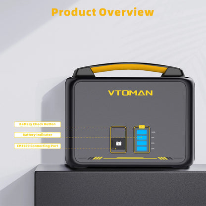 VTOMAN JUMP600X Extra Battery 640Wh for VTOMAN JUMP600X & JUMP600 600W Backup LiFePO4 (LFP)