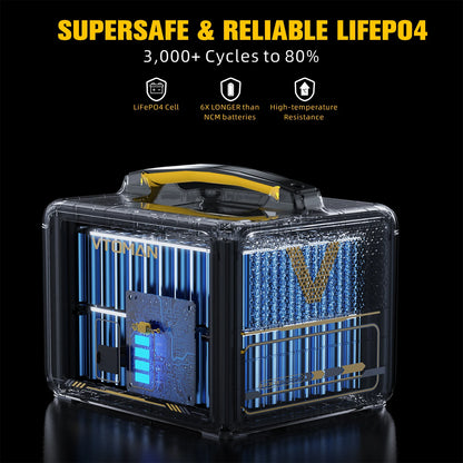 VTOMAN JUMP600X Extra Battery 640Wh for VTOMAN JUMP600X & JUMP600 600W Backup LiFePO4 (LFP)